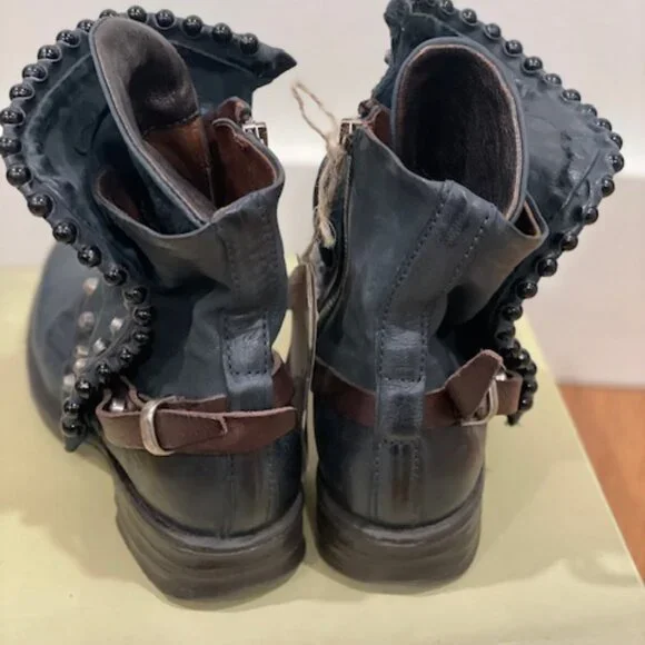 NWT AS98 Studded Simon Moto Boots EU35 (US 5-5.5) - Picture 4 of 5